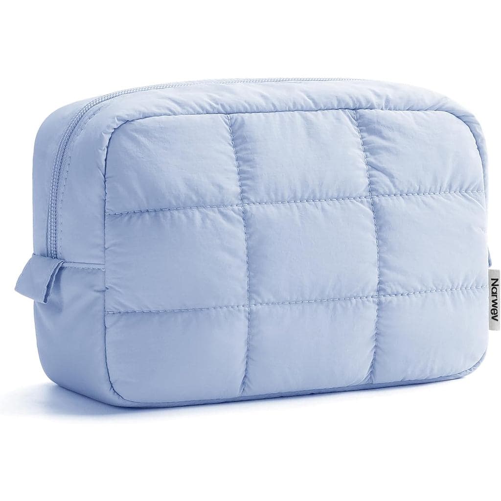 Bolsa de Maquiagem Acolchoada Narwey para Mulheres e Meninas, Bolsa de Cosméticos de Viagem Estilo Puffer, Organizador d