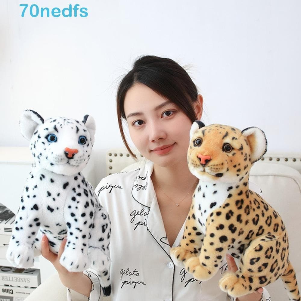 Brinquedo de pelúcia NEDFS Little Leopard, simulação de leopardo da neve, fofo 36BC