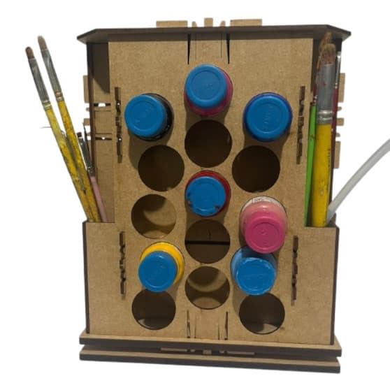 Suporte Organizador Giratorio P/ Tinta Tecido PVA Acrilex Daiara 37ml - 60 Tubos Pinceis  Pontialhismo
