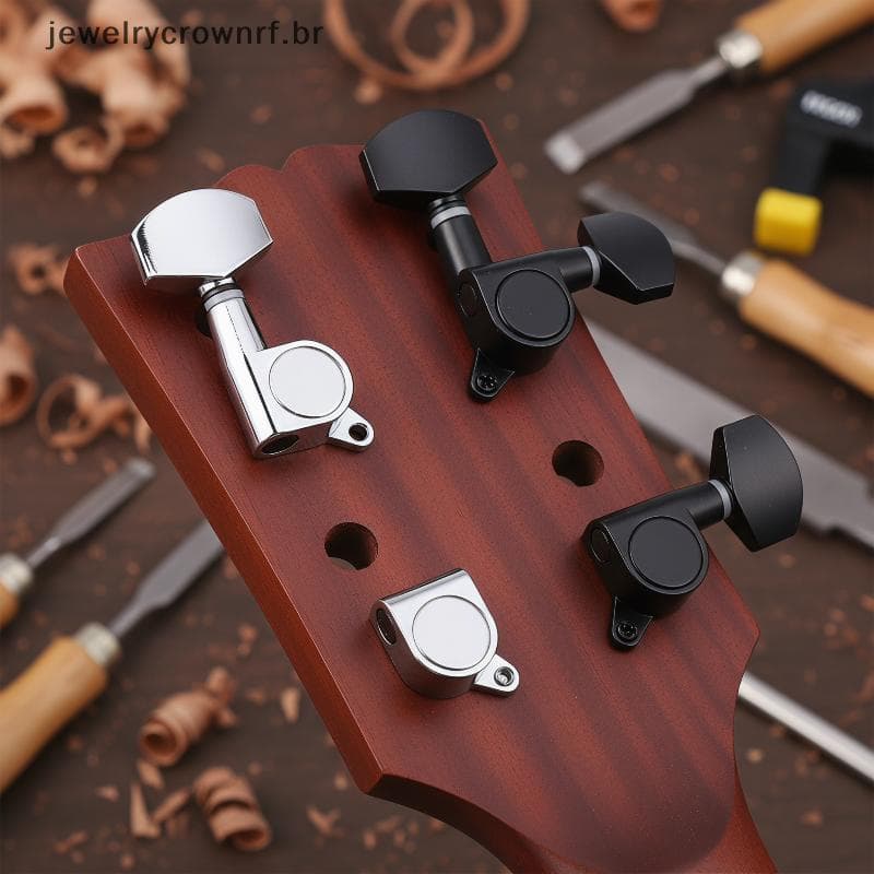 6 Peças Tuning Pegs Cabeças De Máquina Confiável Afinador De Guitarra Ajuste Suave Para Guitarristas Elétricos E Acústic