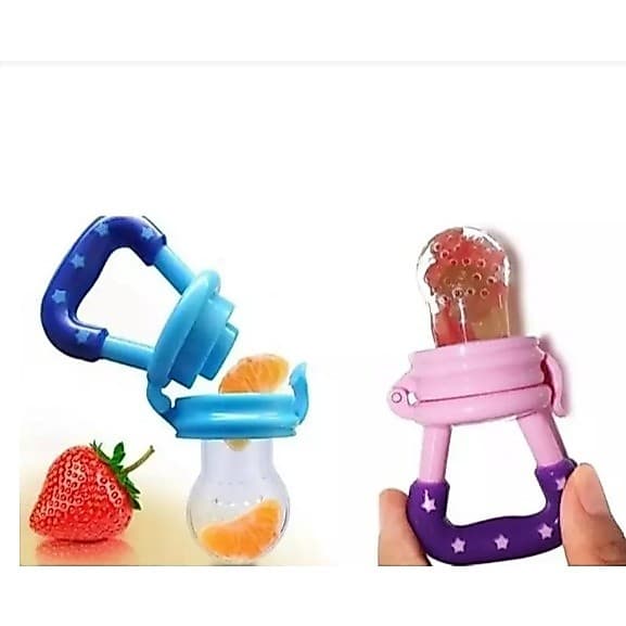 Chupeta Alimentadora Bebe Para Frutas Com Tampa Higiênica Prática Com Bico De Mamadeira Macio