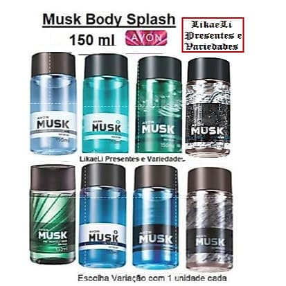 Body Splash Musk Avon, perfume com Varias Fragrâncias = Variações