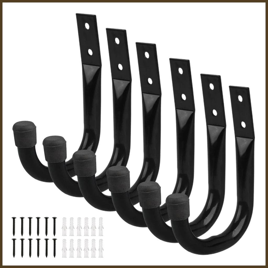Ganchos Utilitários De Armazenamento De Garagem 6 Pçs/Set De Bicicleta Resistentes J Para Jardim sentanebr