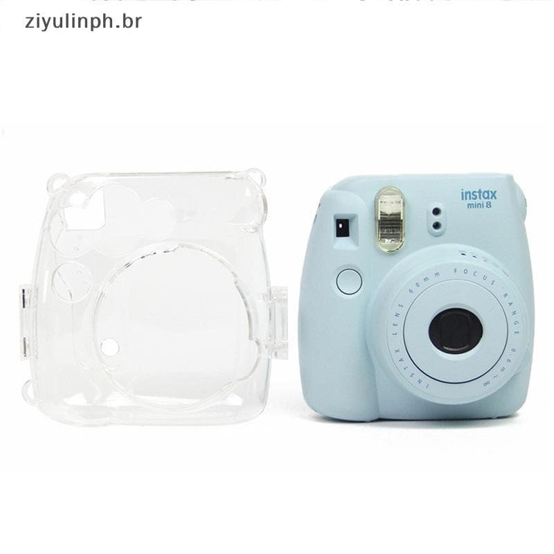 ziyulinph Fujifilm Instax Mini 8/8 + 9 Filme Câmera Instantânea Transparente Capa Dura Bolsa Shell BR