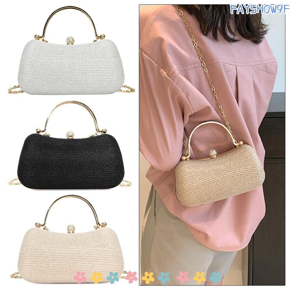 FAYSHOW 1 Peça Bolsa De Noite , Ombro Com Corrente Jantar Em Formato De Ovo , Bolsas Femininas Contas