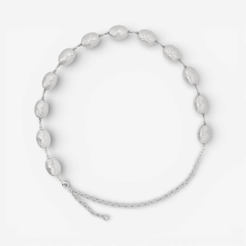 Cinto Corrente Oval Feminino Prata