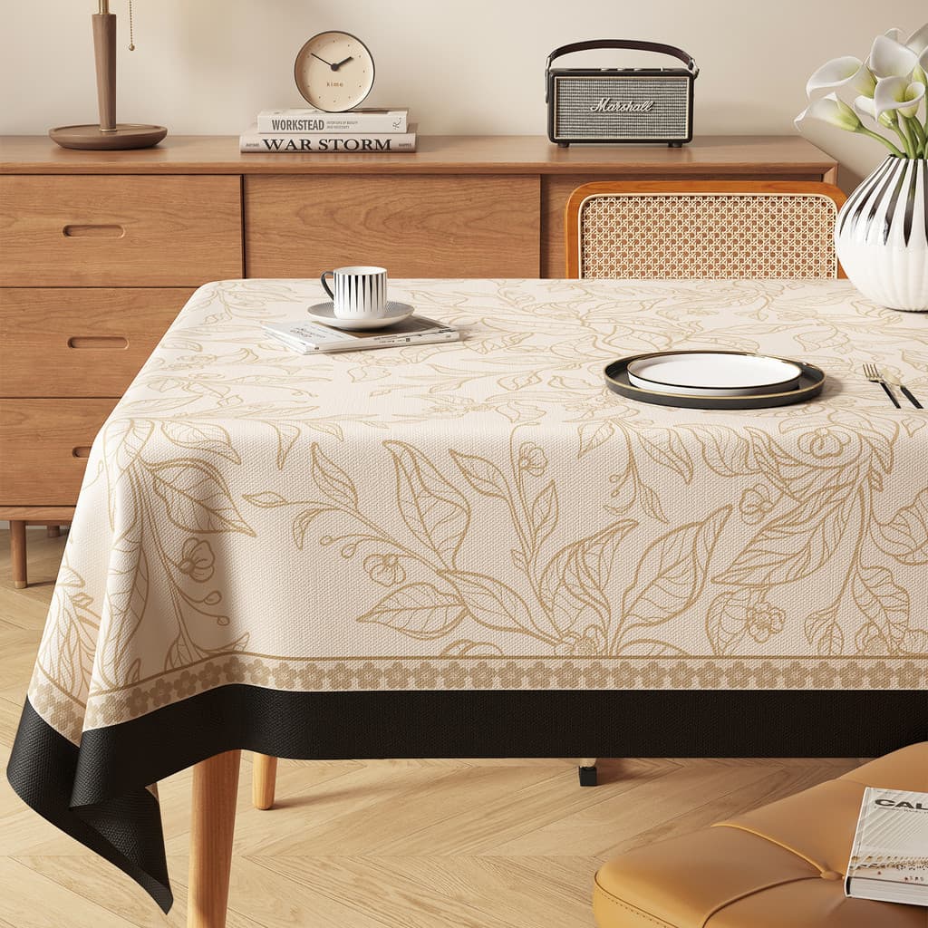 Toalha de mesa americana à prova d'água, à prova de óleo, descartável, pvc, leve, luxuosa, retangular, protetora de mesa