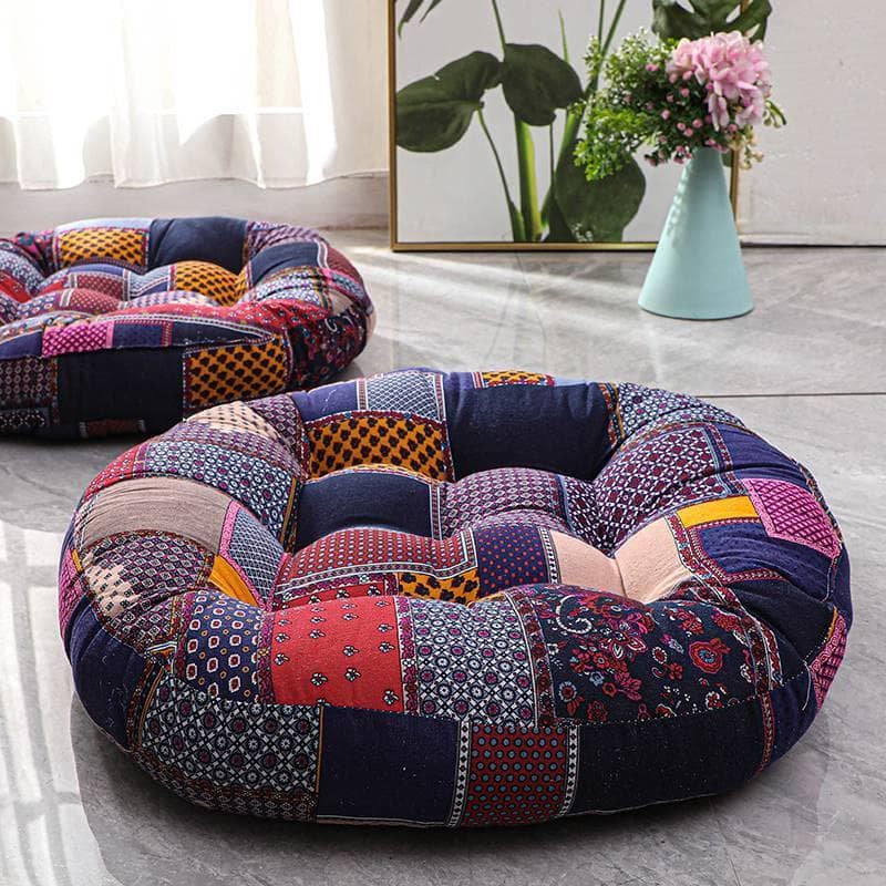 Algodão linho Futon lindas nádegas meditação almofada tecido engrossado redondo Retro varanda Bay janela Tatami peitoril