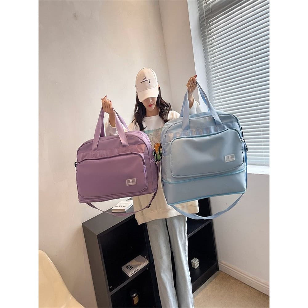 Bolsa de viagem feminina, bolsa de bagagem de mão para treinamento esportivo, academia, Yoga, separação seca e molhada,