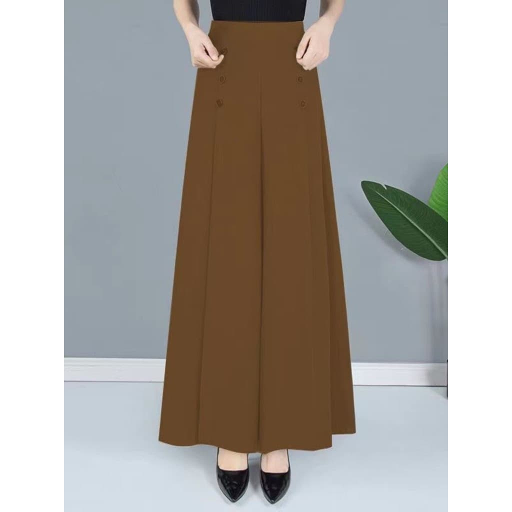High-End Drape verão Culottes mãe tornozelo-perna calças de perna larga mulheres de meia-idade juventude primavera verão
