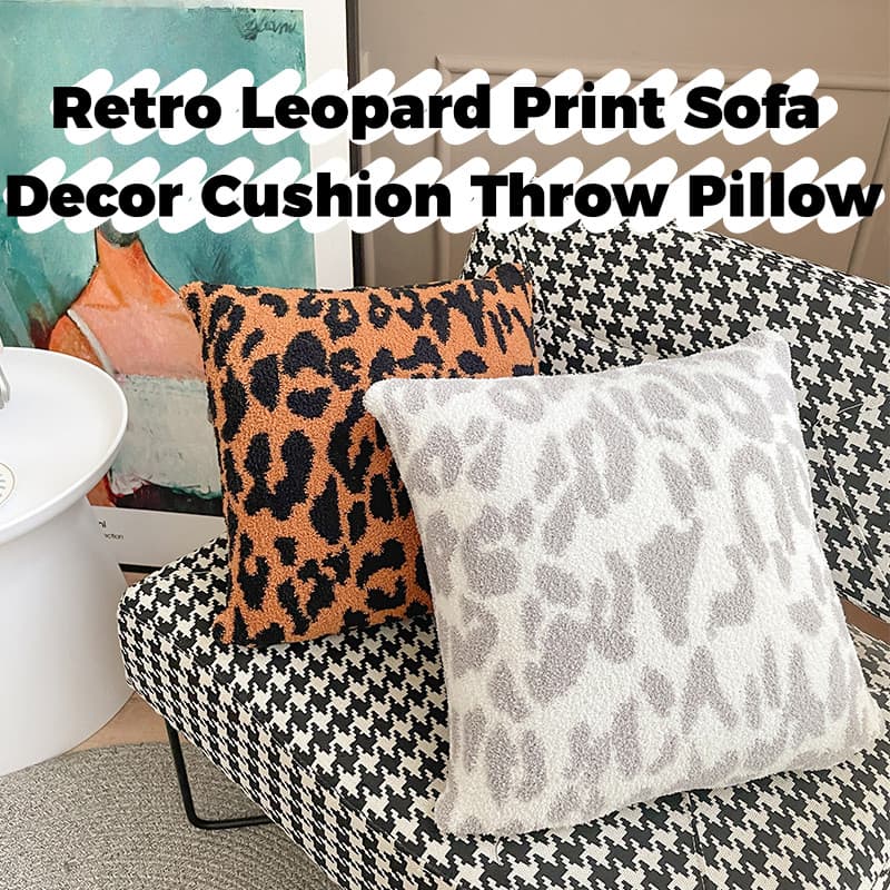 Fronha de tecido com estampa de leopardo exclusiva, versátil, elegante, atmosfera