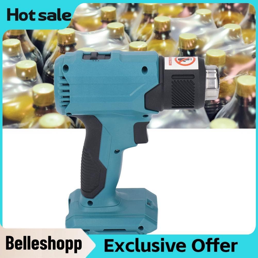 Belleshopp-br Pistola de ar quente recarregável com bateria de lítio, pistola portátil para assar filme termorretrátil