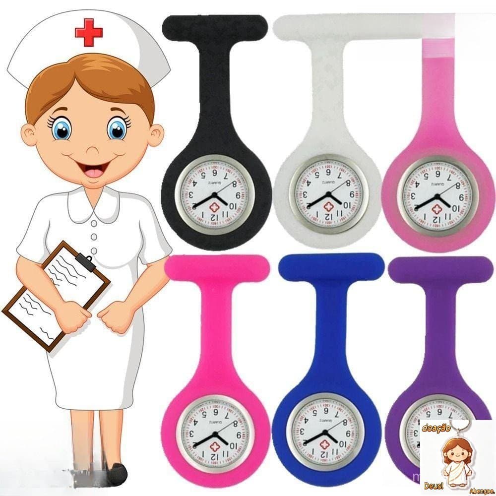Enfermeira Relógios De Bolso FOB De Silicone , Relógio Sólido Colorido , Clássico Doctor
