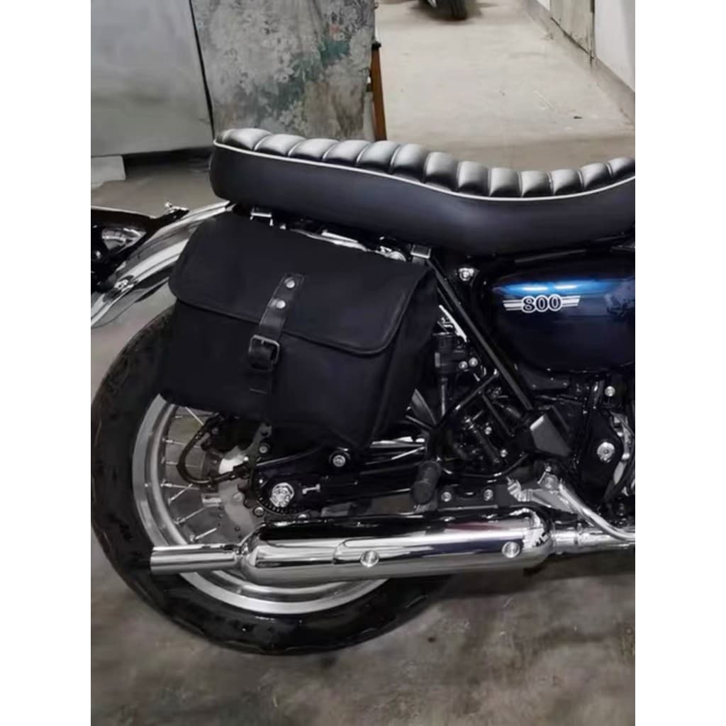 Europeu americano Retro motocicleta saco lateral cera de óleo lona saco da motocicleta veículo elétrico à prova dwaterpr