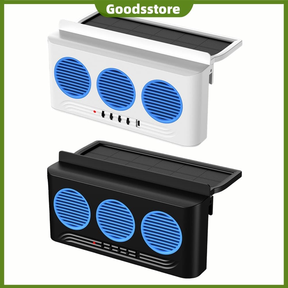 Ventilador De Ventilação Para Veículos Movido A Energia Solar Com Resfriamento De Três Saídas De Ar [Goodsstore.br]