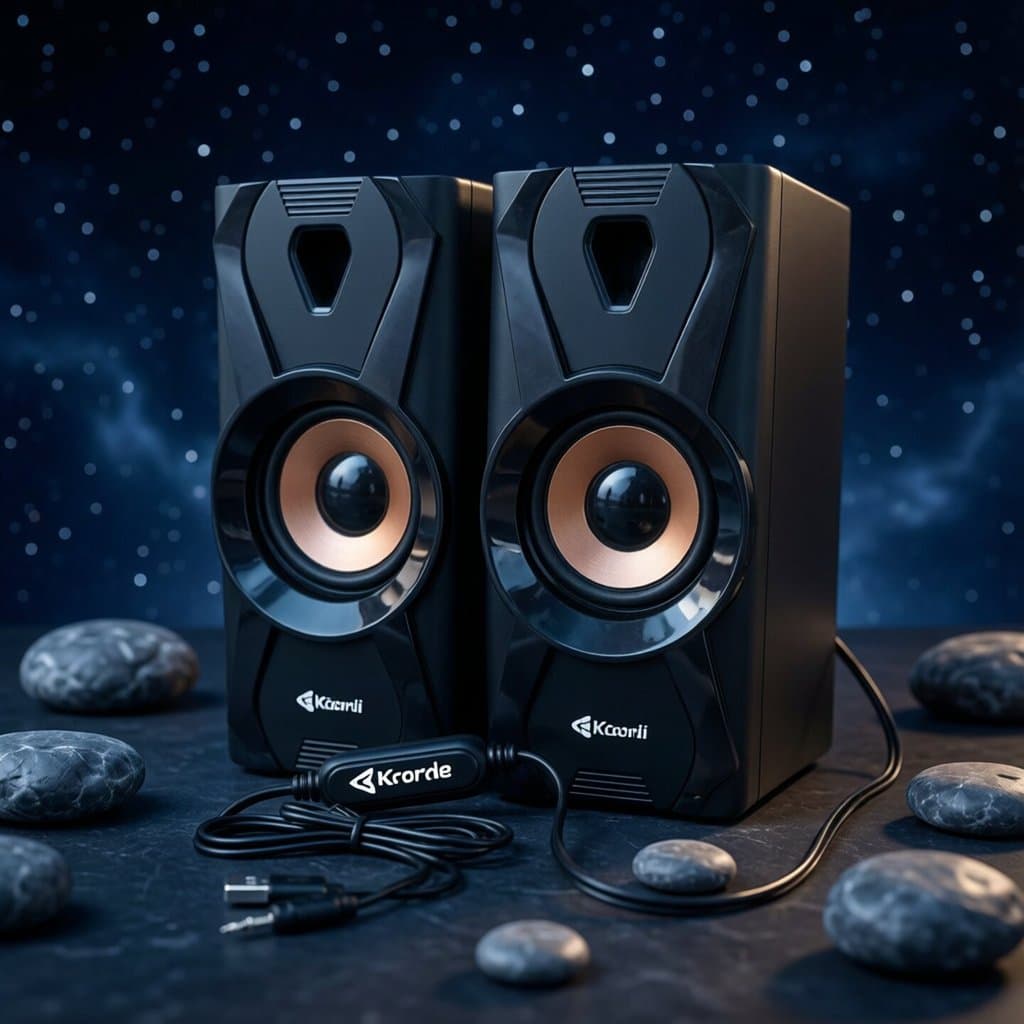 Kisonli Computador Multimídia Alto-falante 2.0 Canais Desktop Áudio 3.5 Áudio Fonte de Alimentação USB TV de Alto Volume