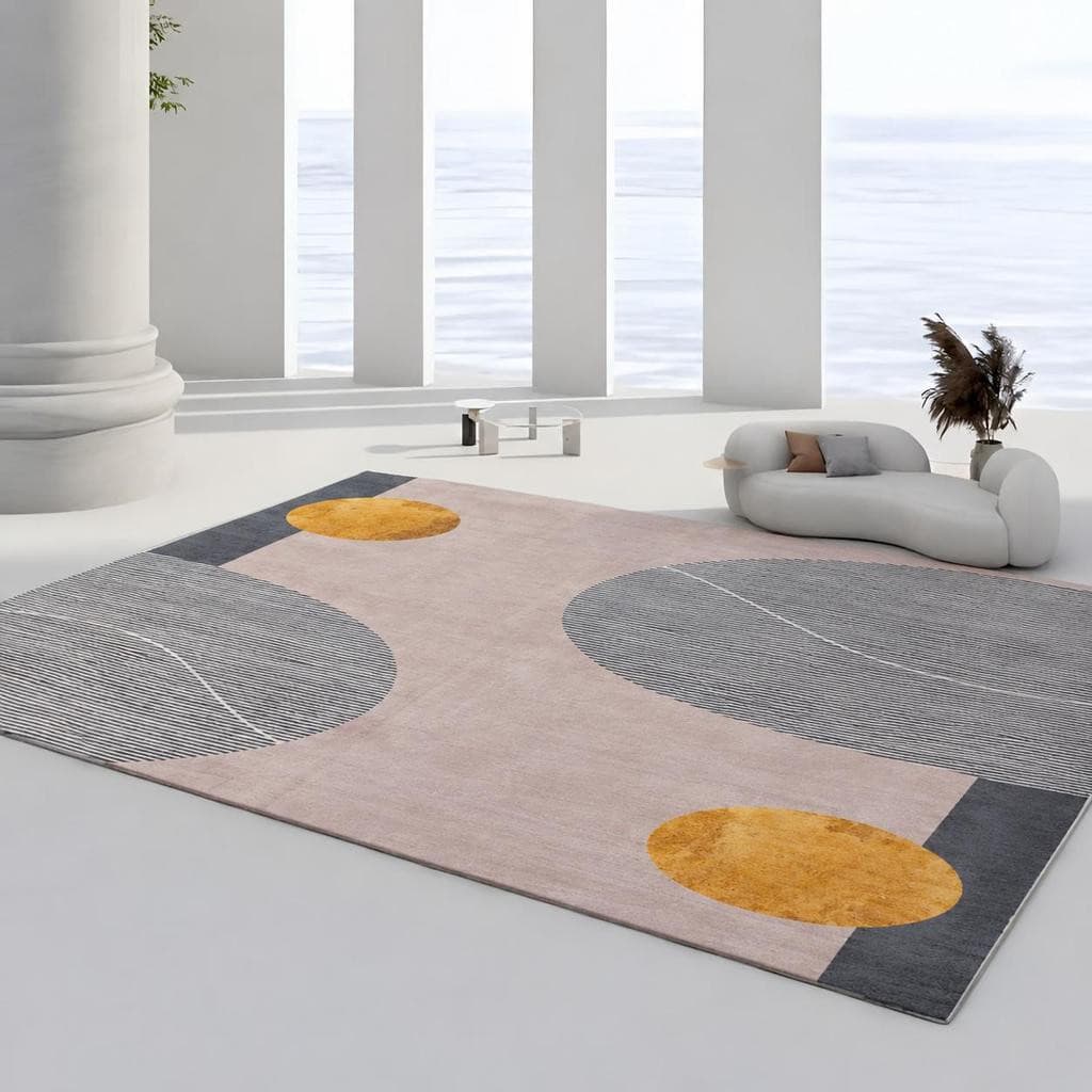 Tapete Geométrico Luxuoso 2,00m x 1,40m para Sala Quarto Escritório Antiderrapante Moderno  yoyobel.loja