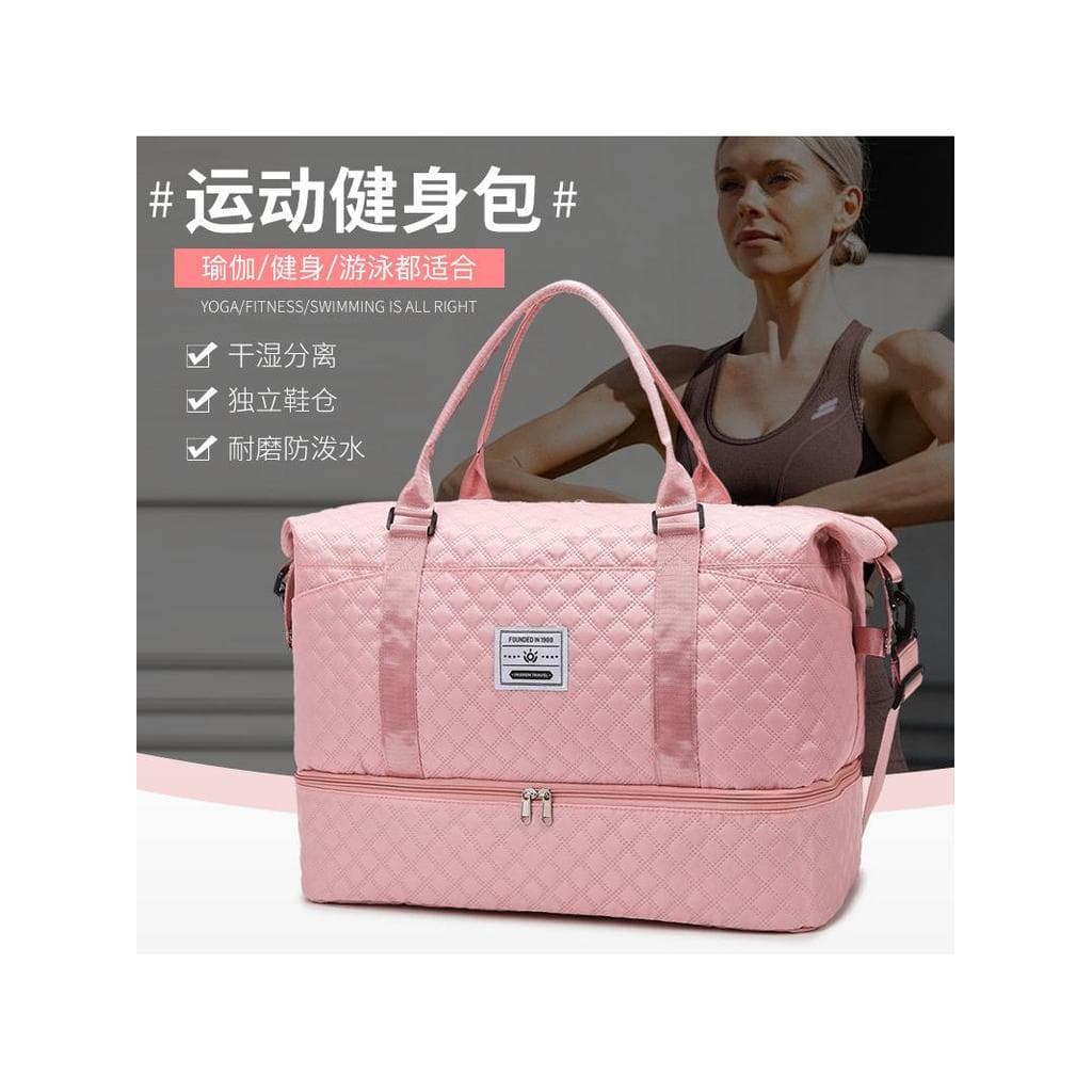 Bolsa de viagem feminina, bolsa de ginástica com separação seca e molhada, grande capacidade, lazer, esportes, Yoga, aca