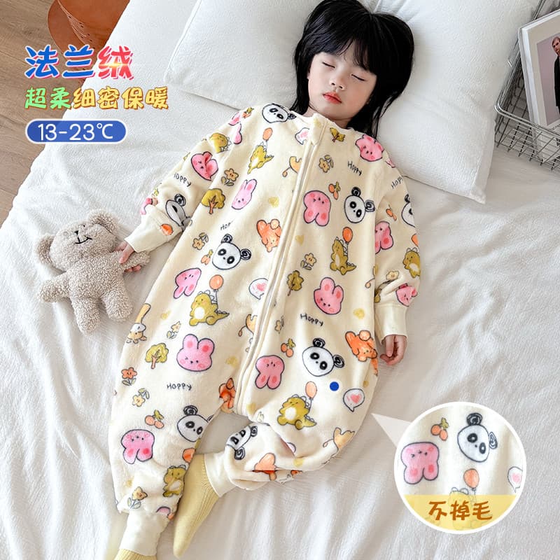 Crianças Coral velo saco de dormir outono inverno engrossado bebê flanela proteção da barriga quente bebê velo cama Anti
