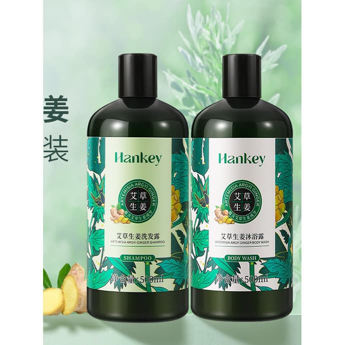 Han Ji Absinto Gengibre Shampoo Refrescante Fofo Hidratante Shampoo Macio Produtos de Cuidados com a Água Conjunto de Ch