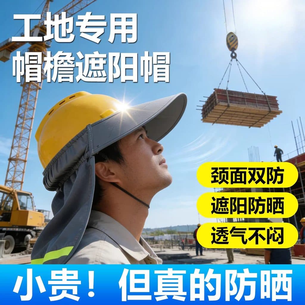 Capacete de segurança para canteiro de obras, protetor solar, aba Extra alargada, chapéu de sol, construção, Anti-Ultrav