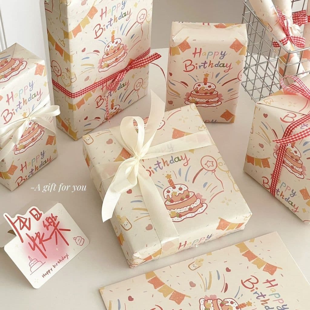 High-End presentes de aniversário flor presentes papel de embrulho Original papel Kraft presentes decorativos objetos pr