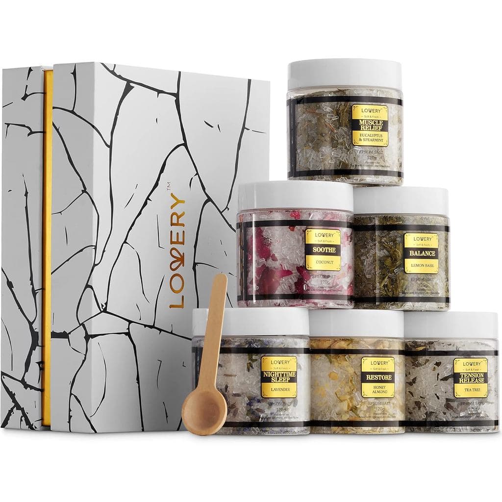 Presentes para Mulheres que Têm Tudo, Cesta de Presentes para Spa, Conjunto de Cesta de Presentes com Sal de Banho Epsom
