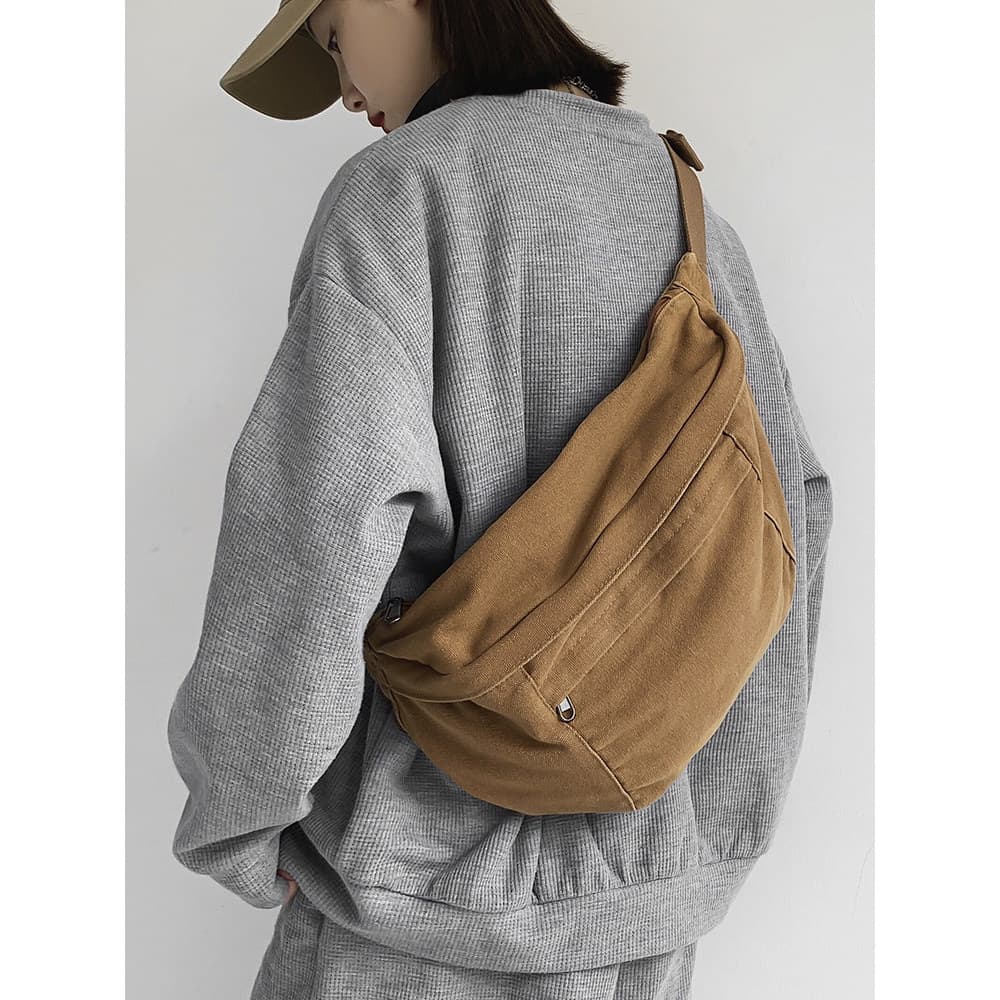 Bolsa de lona francesa meninos Casual grande capacidade saco do mensageiro saco de peito mochila japonesa estudante Retr