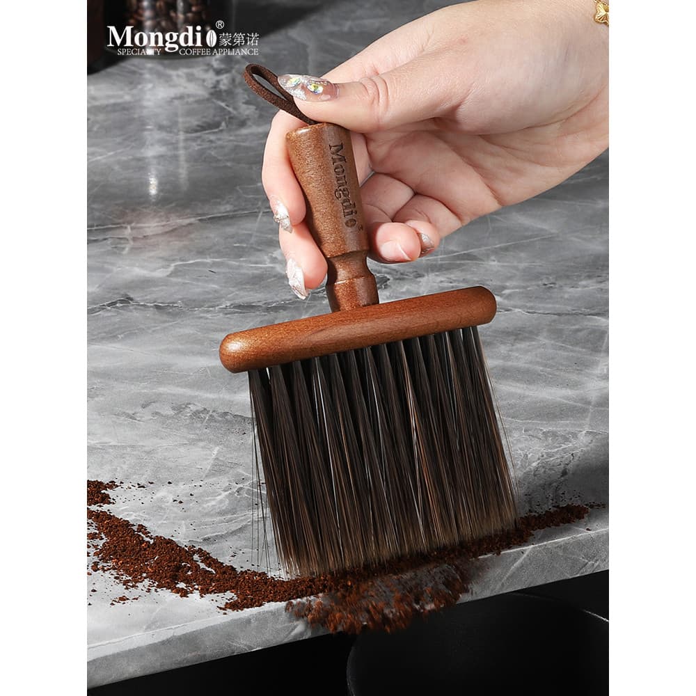 Mongdio escova de limpeza de pó de café, escova de limpeza, barra de mesa, escova para máquina de café, para borr