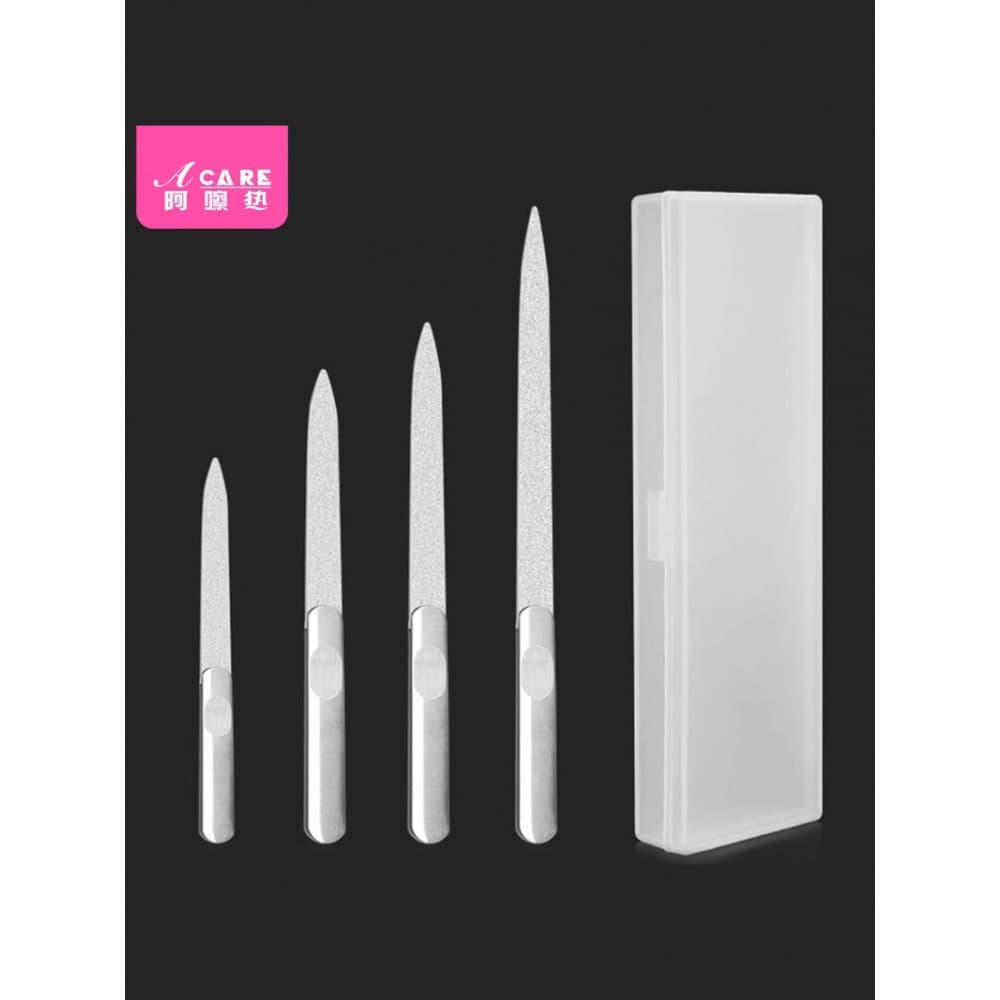 Lixa de unha/aço inoxidável A1pq801-fácil de usar tira dupla face arquivo de areia de unha ferramenta de Manicure reparo