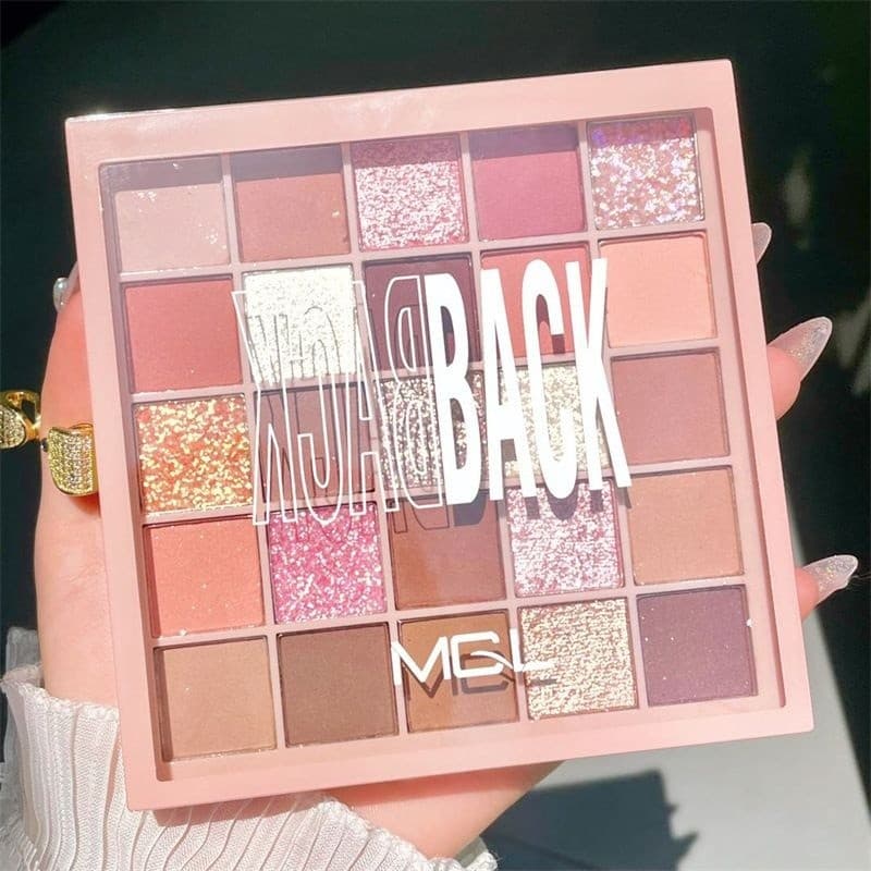 MGL Paleta de sombras de 25 cores peroladas foscas cor terra Glitter multicolorido paleta grande série feminina maquiage