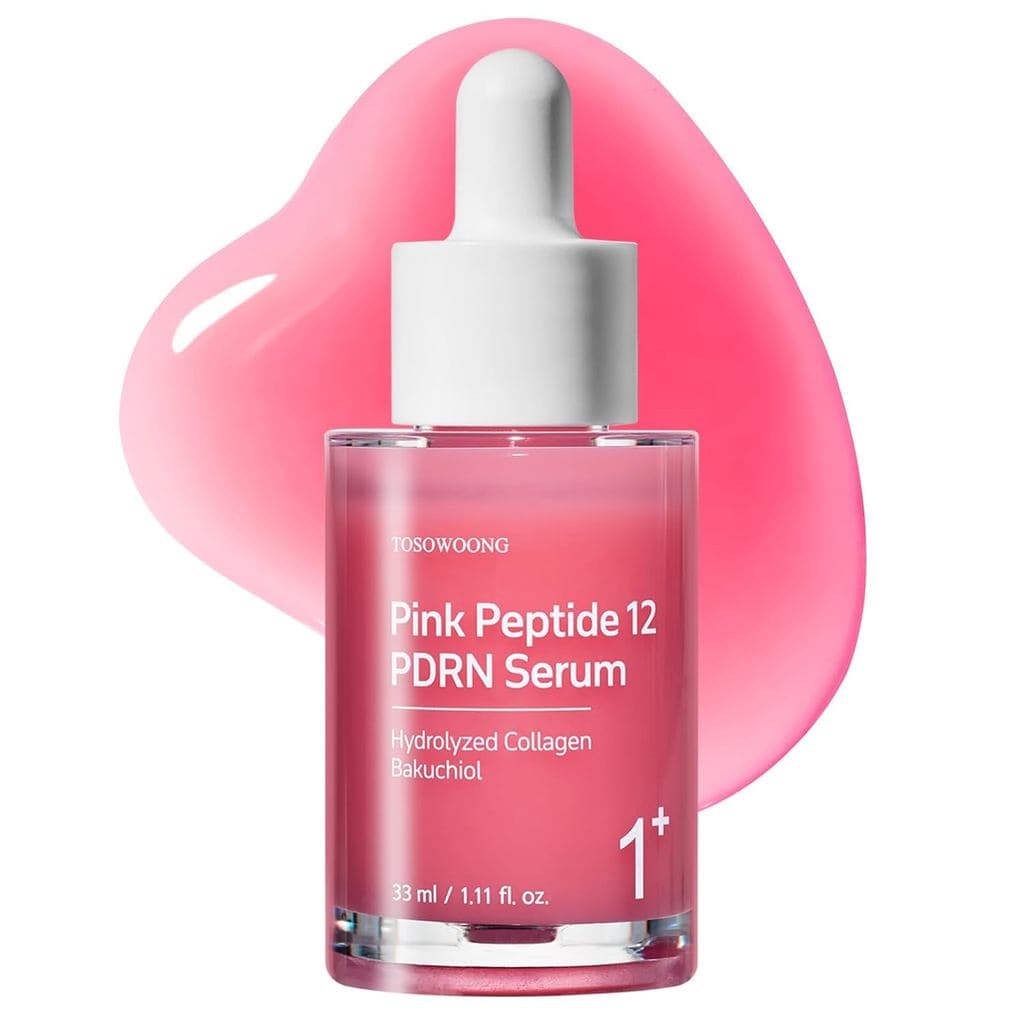 Soro TOSOWOONG Pink Peptide 12 PDRN com DNA de Salmão PDRN 10,320ppm, 12 Peptídeos, Niacinamida, Brilho da Pele, Hidrata