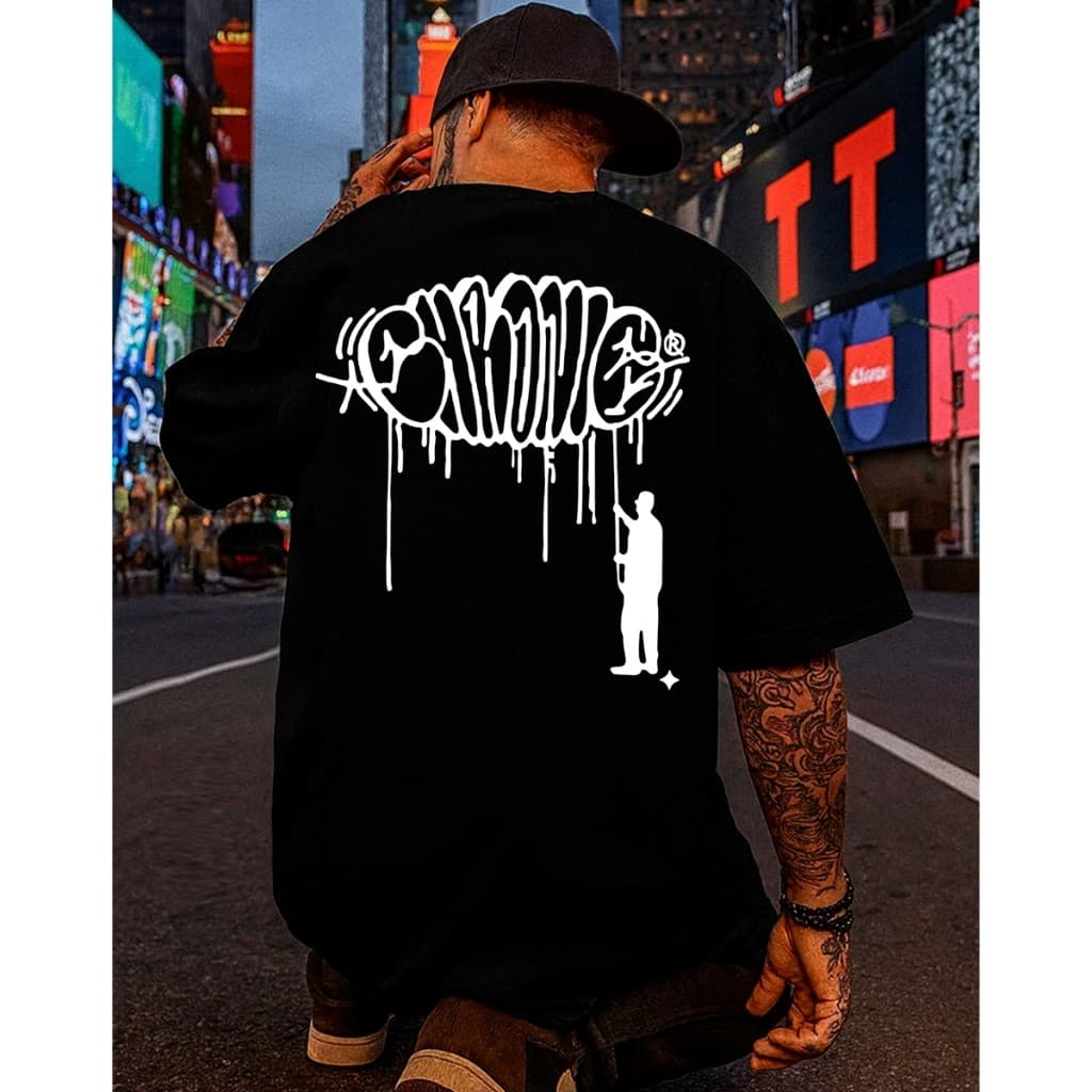 Camiseta Oversized Streetwear Chronic Camisa Unissex 100% Algodão Plus Size Qualidade Premium Nova