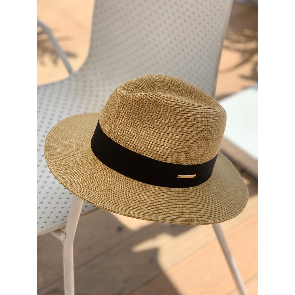 Chapéu de palha panamá unissex aba plana chapéu de palha tecido feminino verão chapéu de sol All-Match ajustável aba cur