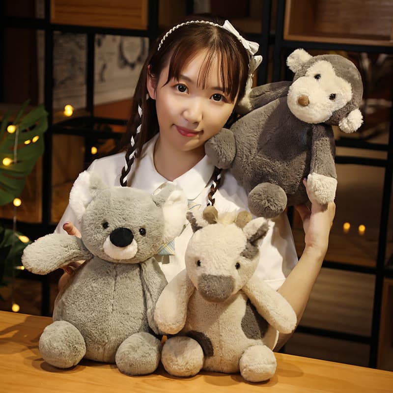 Brinquedos De Pelúcia De Animais Fofos 25/35 Cm , Bichos Macios-Panda , Coala , Dinossauro , Porco , Presentes