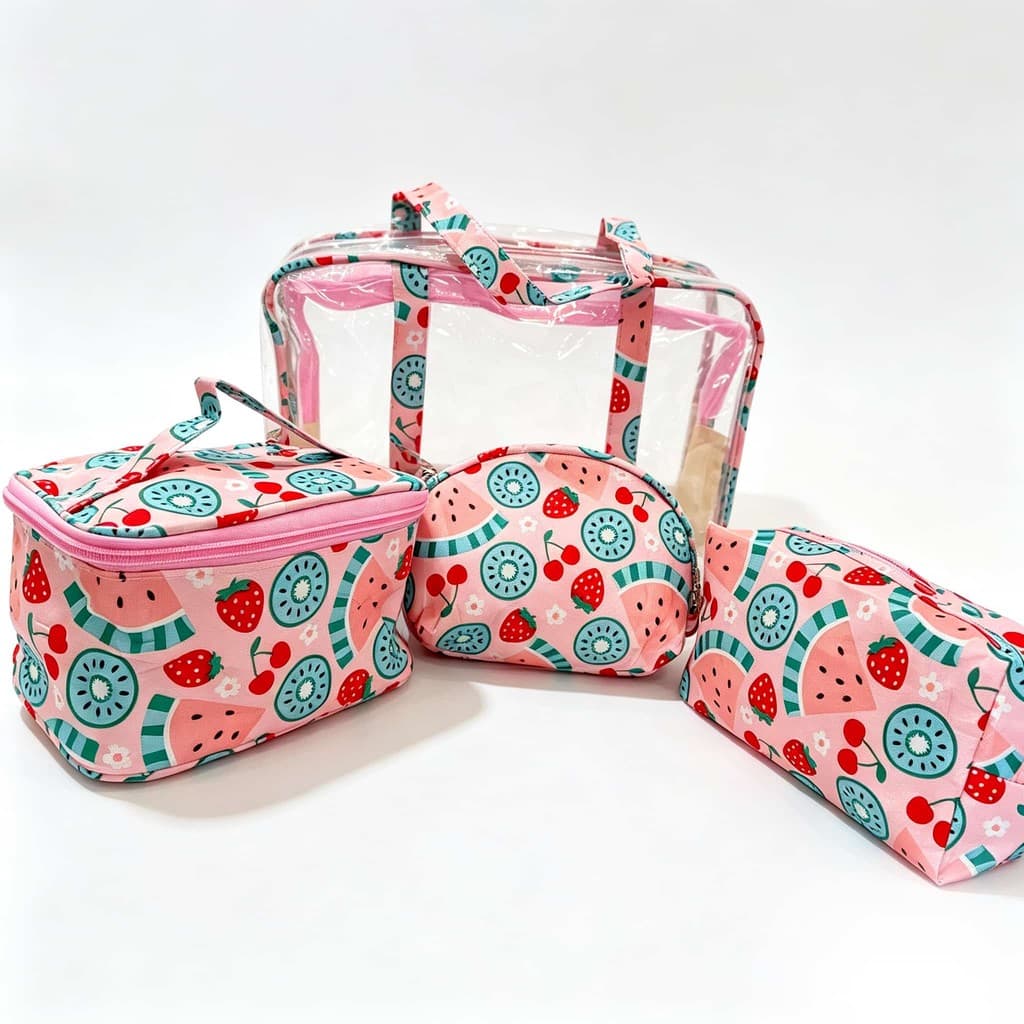 Bolsas Organizadoras de Cosméticos Viagem 4 Peças Tamanho 312111cm com Pequena Margem de Erro