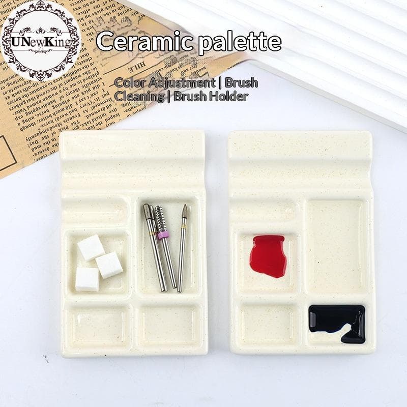 Suporte Para Caneta De Paleta De Cerâmica UNewKing À Prova De Arranhões Fácil De Limpar Durável Estúdio De Pintura Profi