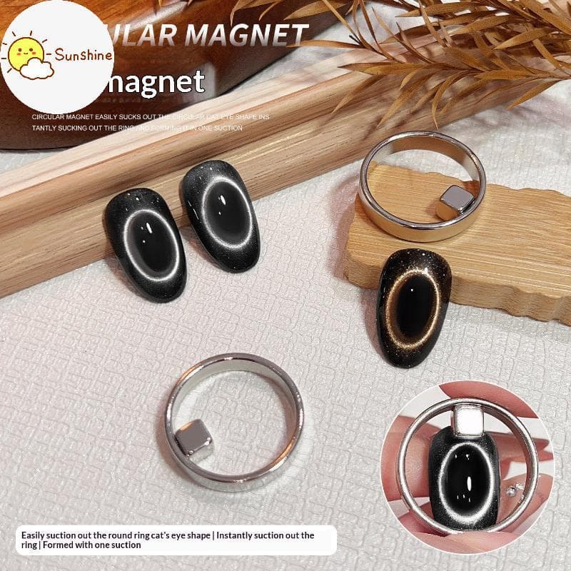 OMS 1/2 Pçs Olho De Gato Prego Ímã Circular Oco Sti DIY Manicure Ferramenta Magnética Salão De Arte Do Uso Doméstico br