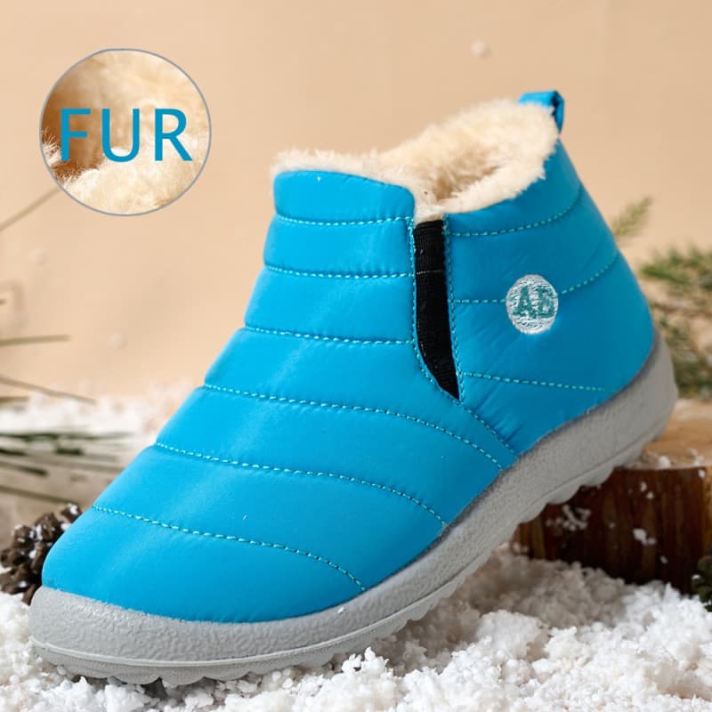 Botas de Inverno para Crianças, Sapatos de Pelúcia, Sapatos de Algodão Antiderrapantes, Impermeáveis e Fofos A3477 JTWD