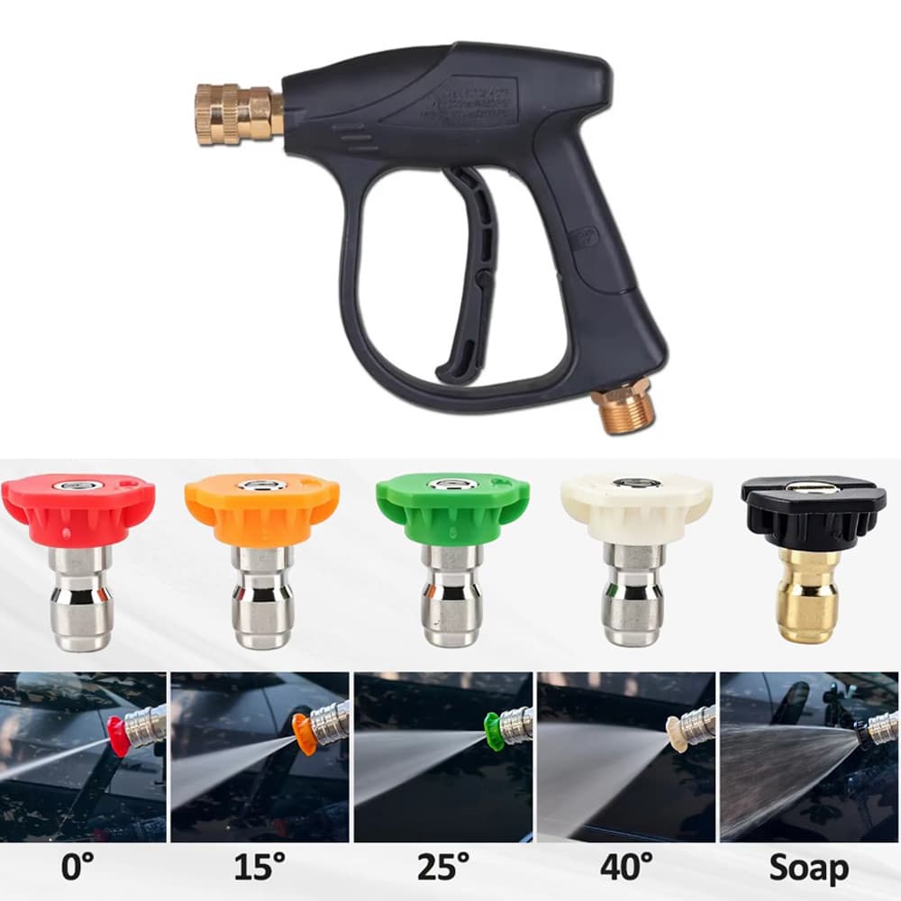 Pistola De Lavagem De Carro Curta De Alta Pressão De 4350 PSI , Pulverização De Válvula De Alumínio Com Conexão Rápida D