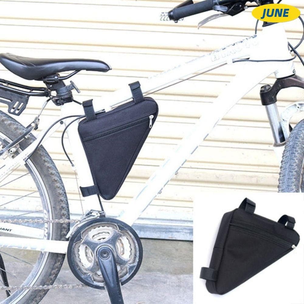 Junho MTB Quadro Bolsa Externo Guiador Triângulo Preta