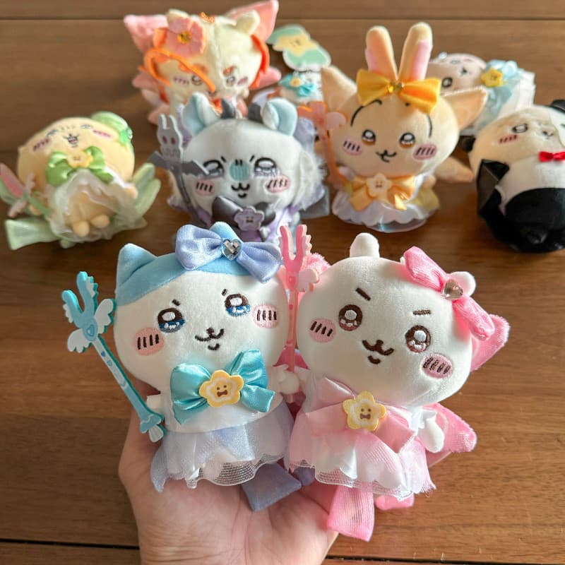10cm Bonito Dos Desenhos Animados Kawaii Super Mágico Menina Série Boneca De Pelúcia Chaveiro Saco Pingente Brinquedo Pr