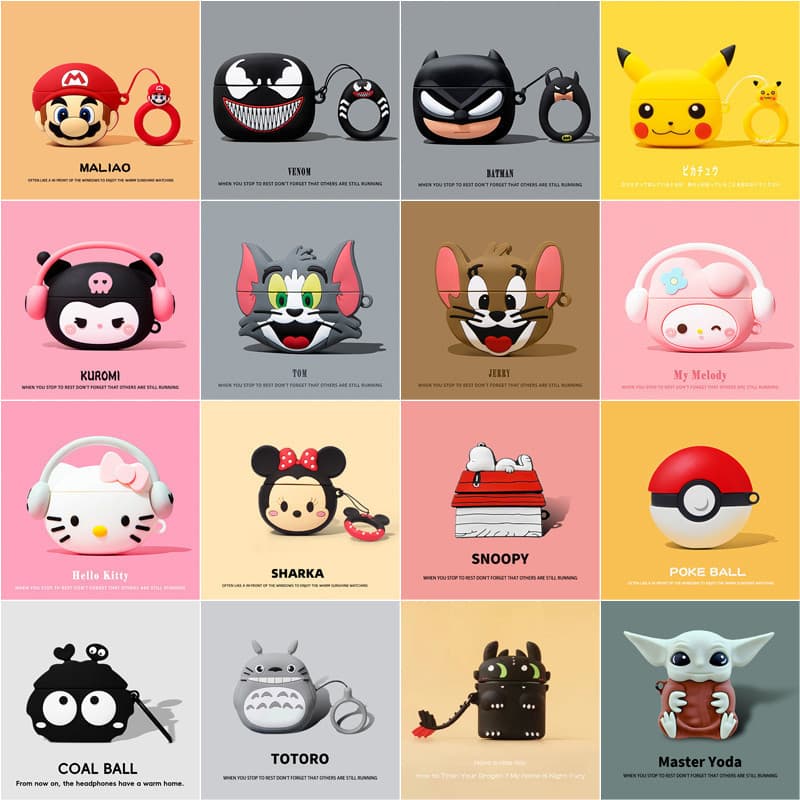 Capa protetora em formato de bola de desenho animado, adequada para Apple Airpods Pro 3 2 Pro3 Pro2, compatível com Airp