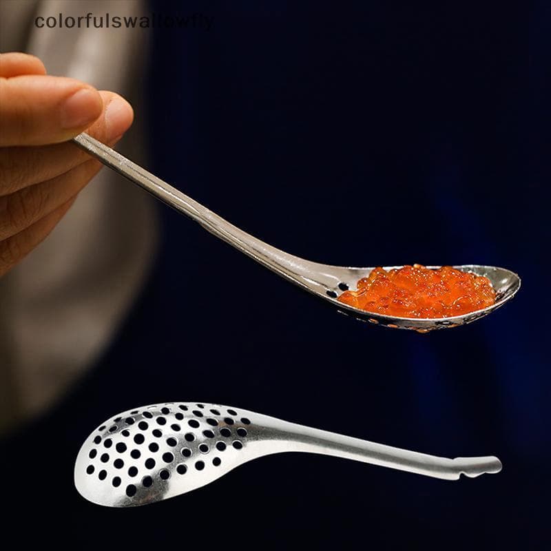 Colher De Caviar CSF Com 56 Furos Utensílios De Cozinha Úteis Coador Gema De Ovo