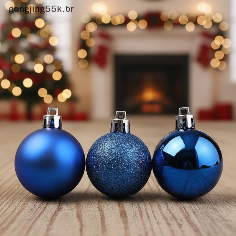 gon Enfeites De Bola De Natal Coloridos 24 Peças 3 Cm Pendurados Bolas De Decoração De Árvore Para Suprimentos De Festa