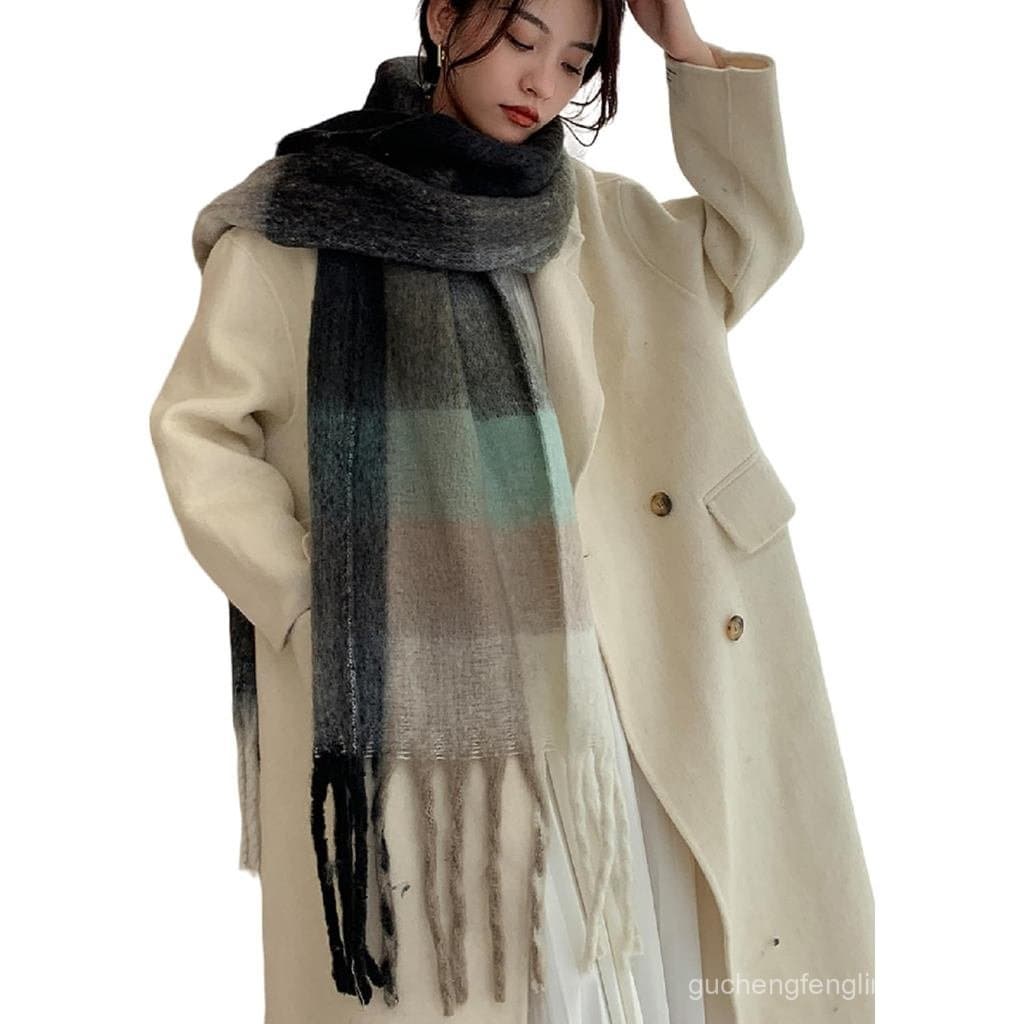 Wander Agio Cachecol de Inverno Feminino Quente, Xale Longo, Cachecóis Grandes para Clima Frio, Cachecóis Grossos Tipo M