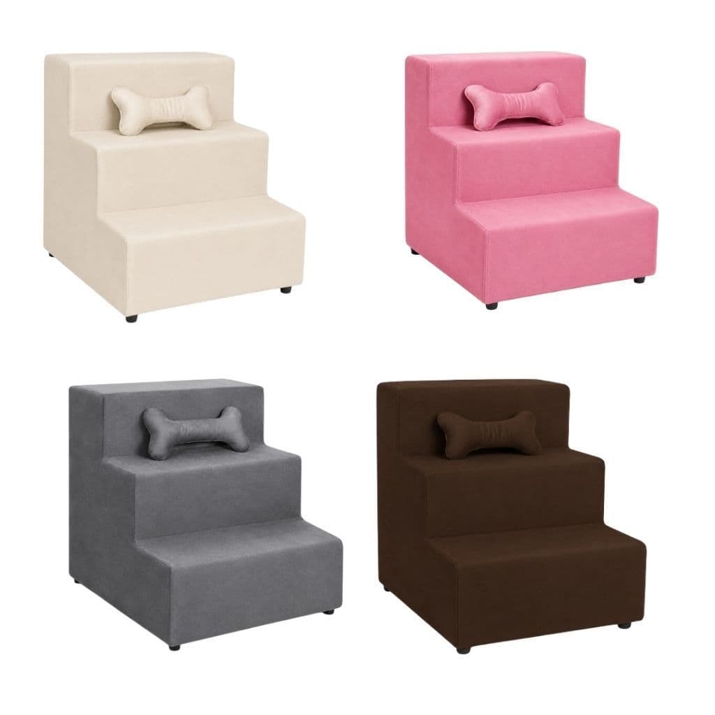 Escada Para Cachorro e Gato Pet 3 Degraus Anti Derrapante Altura Padrão - Envio Imediato