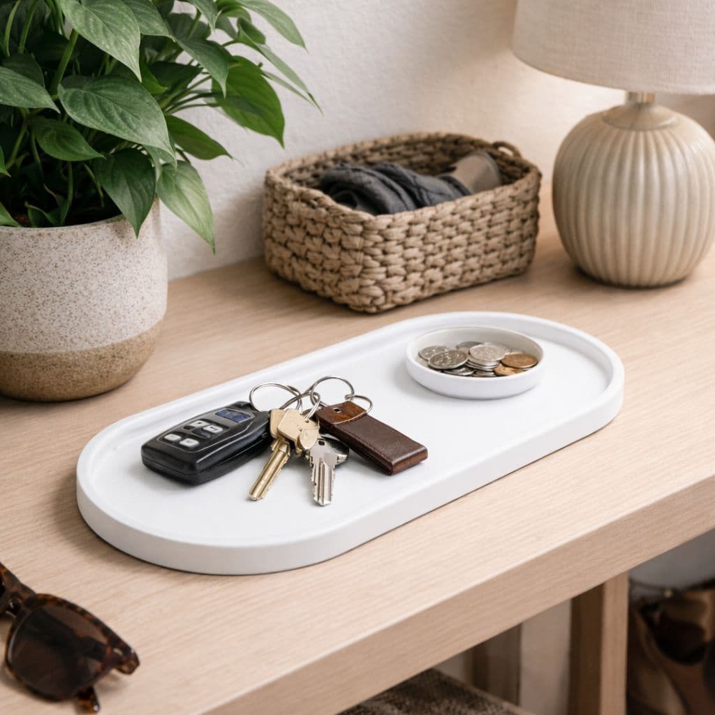 Bandeja Decorativa Multiuso – Porta Objetos para Sala, Aparador, Mesa ou Escritório