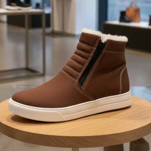Bota Coturno Pelinho Feminino para o Inverno Frio Neve Festa Junina