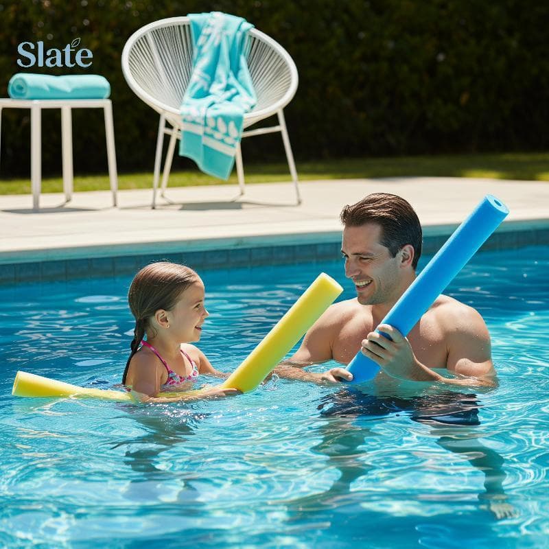 Slate 1 Pçs De Alta Flutuabilidade Espuma Oca Nadar Macarrão Colorido Seguro Para Crianças Aprendizagem Adulto Piscina R